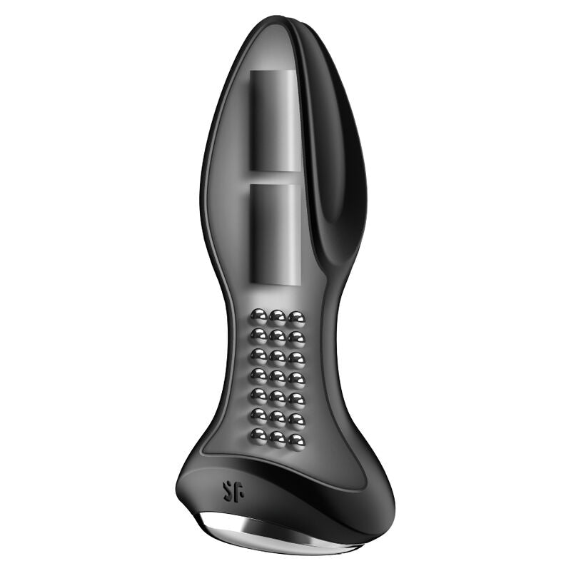 SATISFYER - VIBRANT ROTATOR PLUG 2+ APLICACIÓN NEGRO