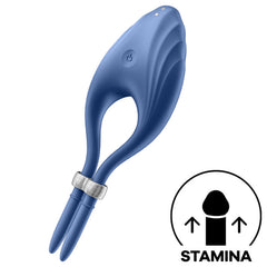 SATISFYER - ANILLO VIBRADOR DUELISTA AZUL