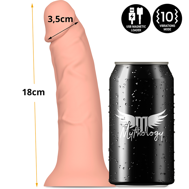 MITOLOGÍA - ASHER ORIGINAL DILDO S - VIBRADOR COMPATIBLE CON TECNOLOGÍA INALÁMBRICA WATCHME