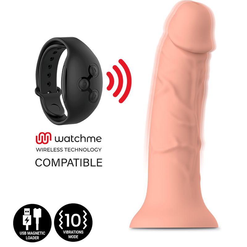 MITOLOGÍA - ASHER ORIGINAL DILDO M - VIBRADOR COMPATIBLE CON TECNOLOGÍA INALÁMBRICA WATCHME