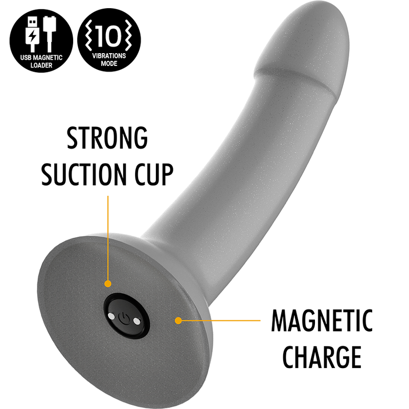 MITOLOGÍA - RUNE MAJESTIC DILDO S - COMPATIBLE CON TECNOLOGÍA INALÁMBRICA VIBRADOR WATCHME