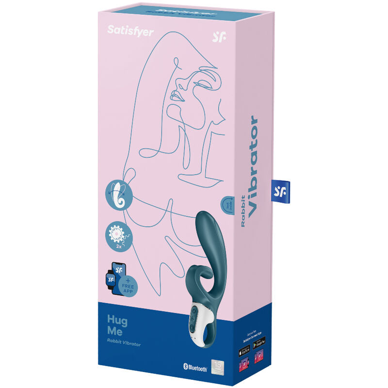 SATISFYER - APLICACIÓN VIBRADORA HUG ME CONEJO ROSA