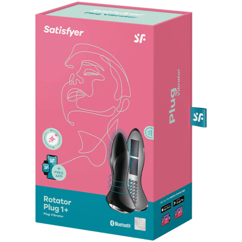 SATISFYER - ROTATOR PLUG 1+ APLICACIÓN VIBRADORA ROJO