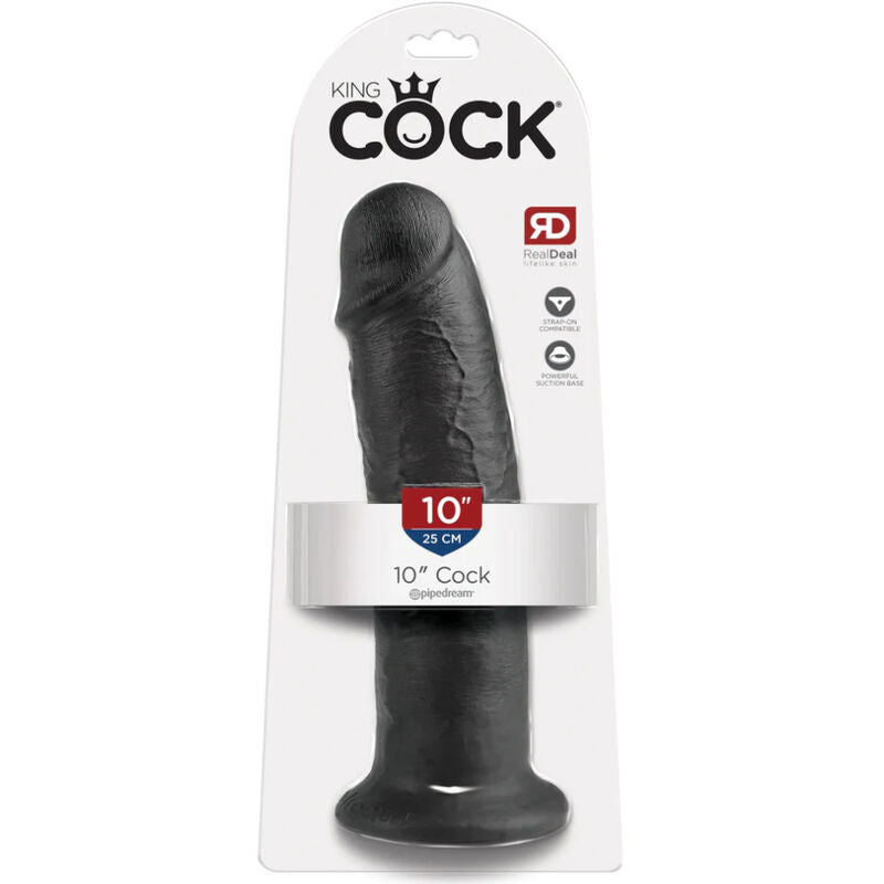 KING COCK - 10 DILDO NEGRO 25 CM