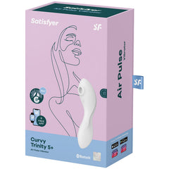 SATISFYER - APLICACIÓN ESTIMULADOR Y VIBRADOR CURVY TRINITY 5 BLANCO