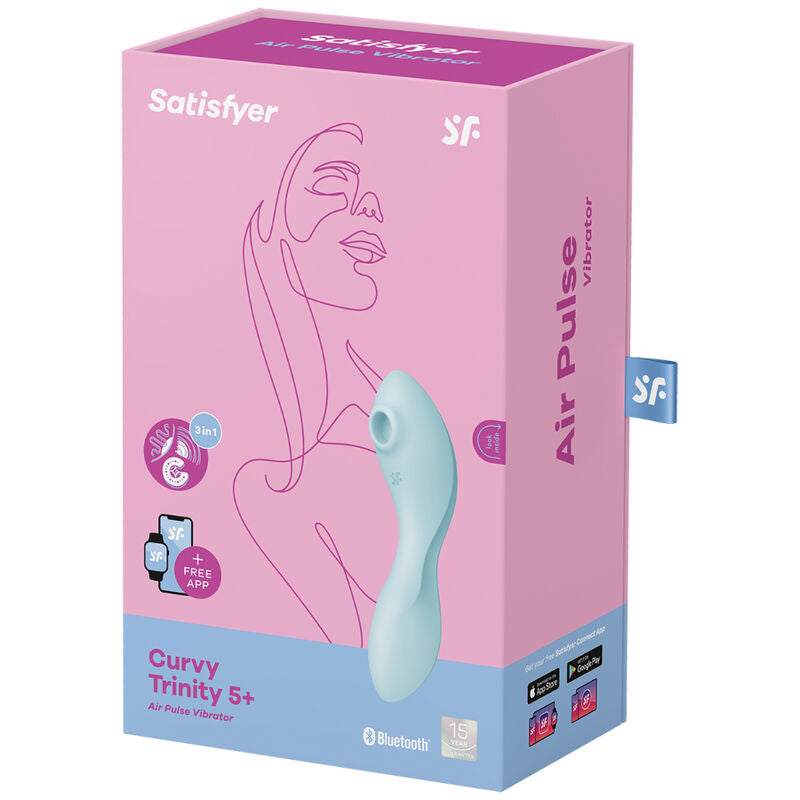 SATISFYER - CURVY TRINITY 5 WHITE STIMULATOR AND VIBRATOR APPLICATION