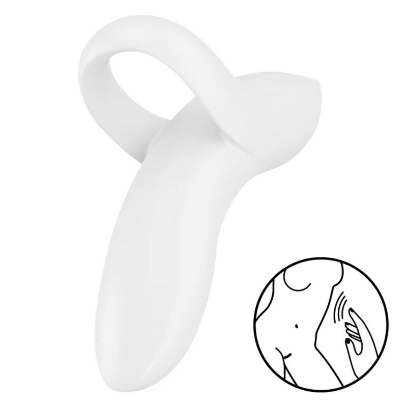 SATISFYER - BOLD LOVER WHITE FINGER VIBRATOR