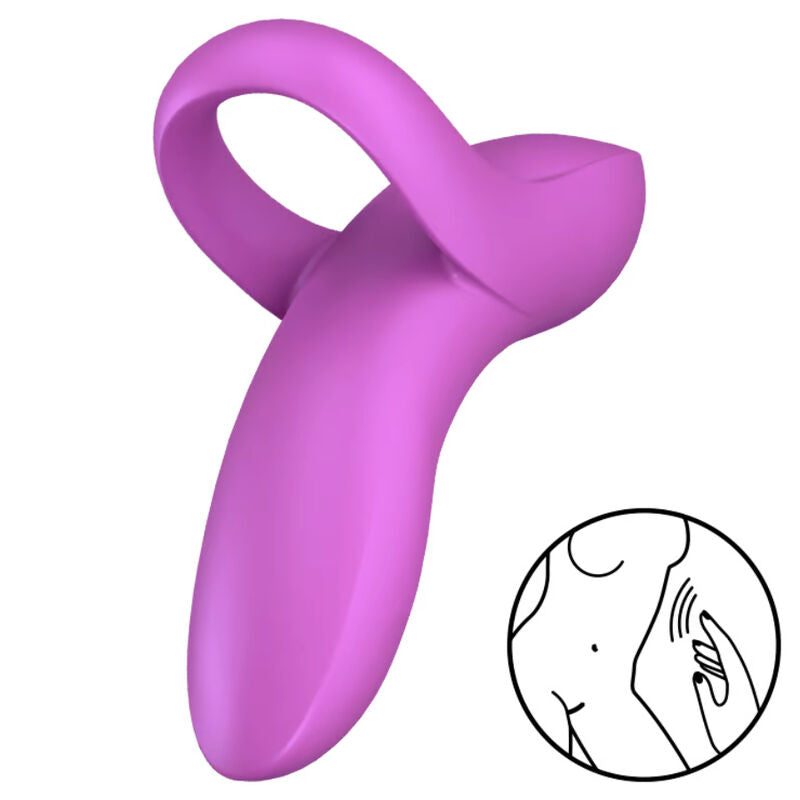 SATISFYER - BOLD LOVER WHITE FINGER VIBRATOR