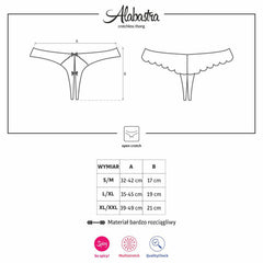 OBSESSIVE - ALABASTRA CROCHLESS WHITE THONG S/M