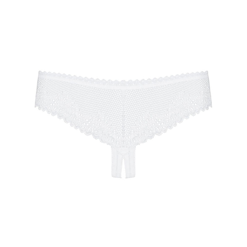 OBSESSIVE - ALABASTRA CROCHLESS WHITE THONG S/M