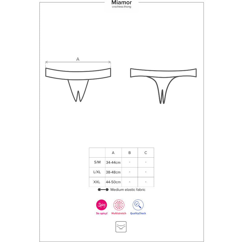 OBSESSIVE - MIAMOR CROCHLESS PANTIES S/M