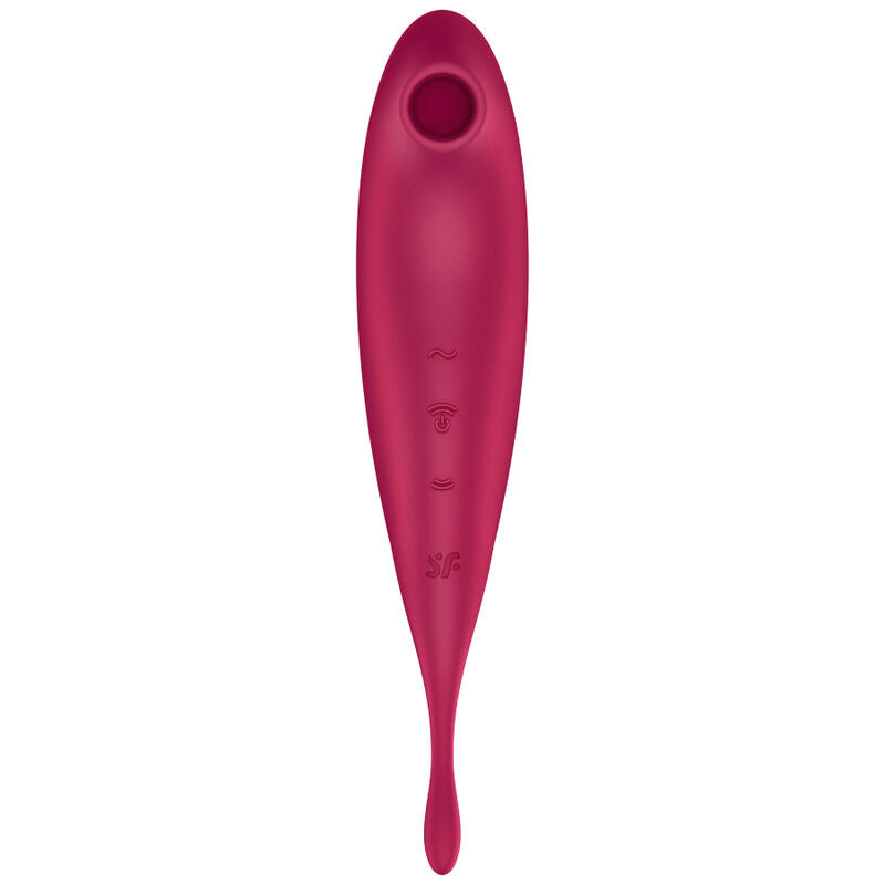 SATISFYER - APLICACIÓN ESTIMULADOR Y VIBRADOR TWIRLING PRO+ ROJO