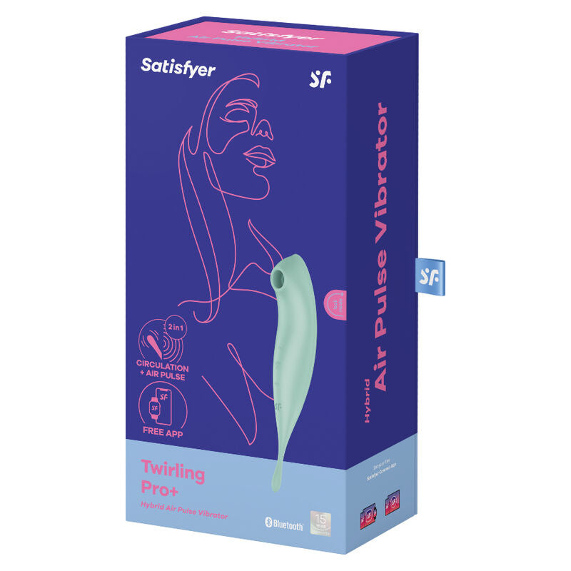 SATISFYER - APLICACIÓN ESTIMULADOR Y VIBRADOR TWIRLING PRO+ ROJO