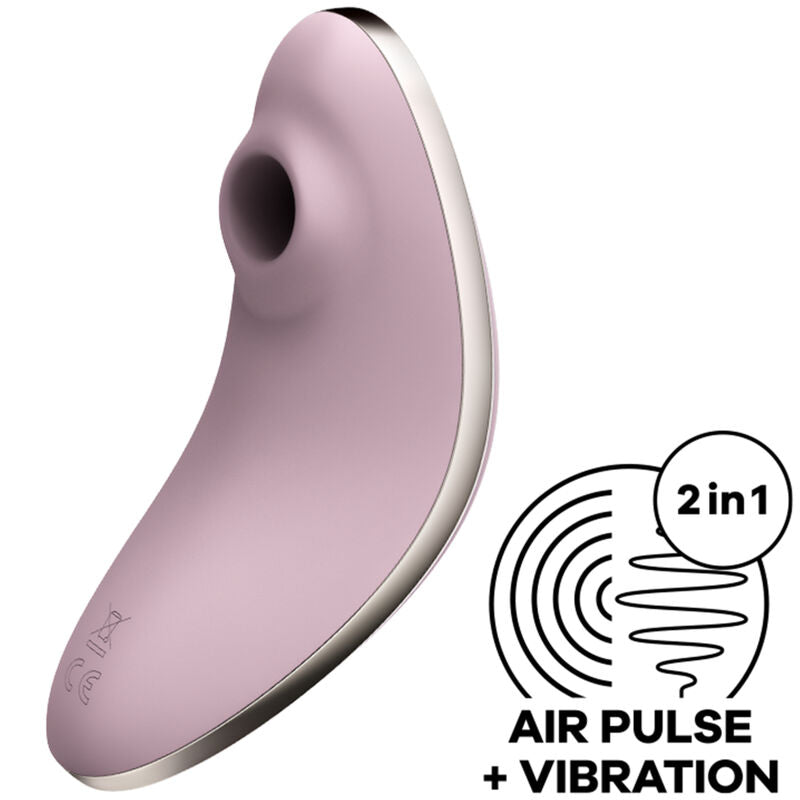 SATISFYER - VULVA LOVER 1 PURPLE AIR PULSE STIMULATOR AND VIBRATOR