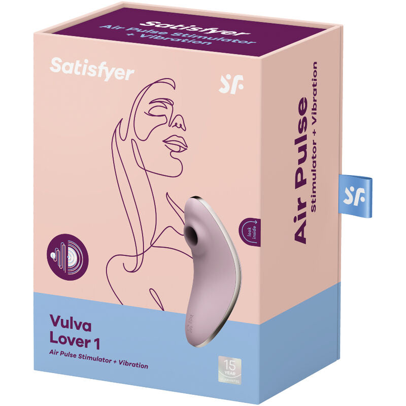 SATISFYER - VULVA LOVER 1 PURPLE AIR PULSE STIMULATOR AND VIBRATOR