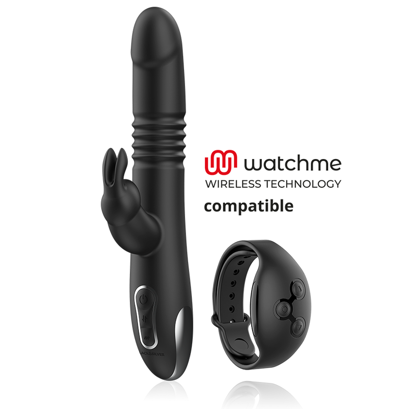 BLACK&amp;SILVER - VIBRADOR ESTIMULADOR KENJI COMPATIBLE CON TECNOLOGÍA INALÁMBRICA WATCHME