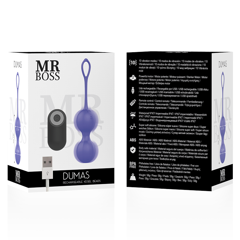 MR BOSS - DUMAS VIBRANTE CUENTAS DE KEGEL CONTROL REMOTO