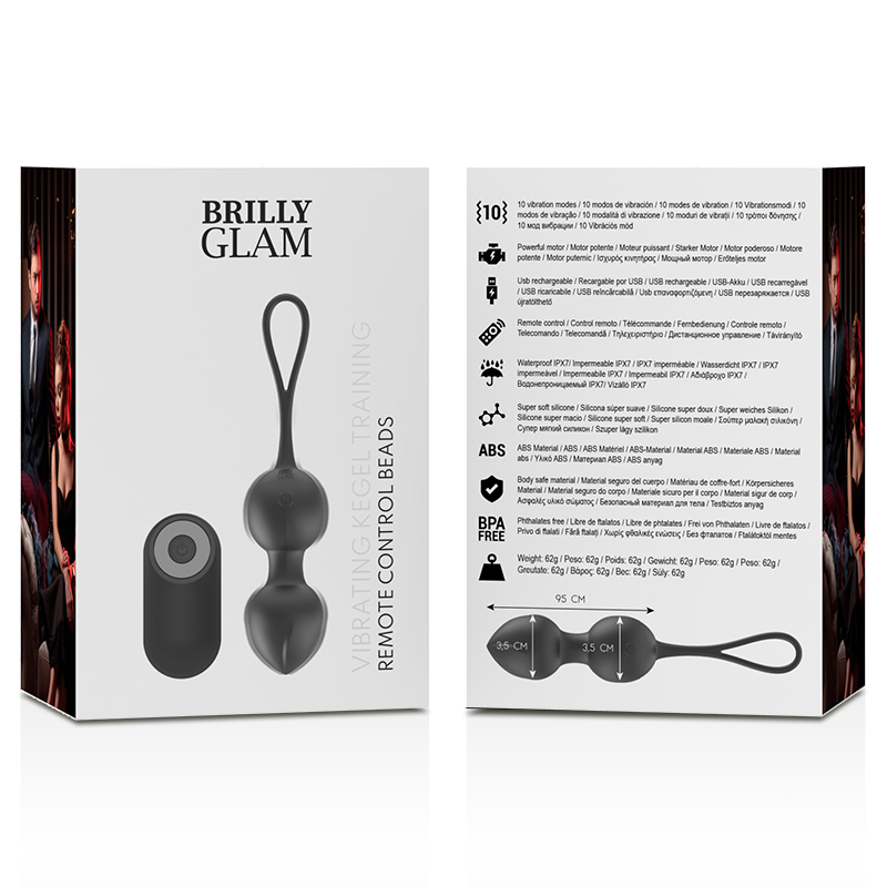 BRILLY GLAM - REMOTE CONTROL VIBRATING KEGEL BEADS