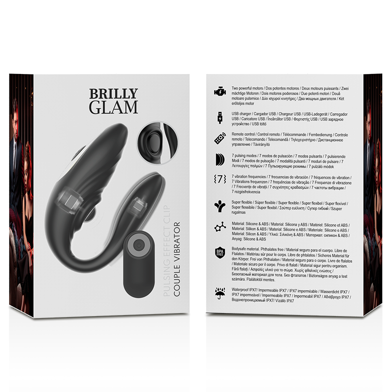 BRILLY GLAM- PAREJA CON CONTROL REMOTO CON PULSO Y VIBRACIÓN