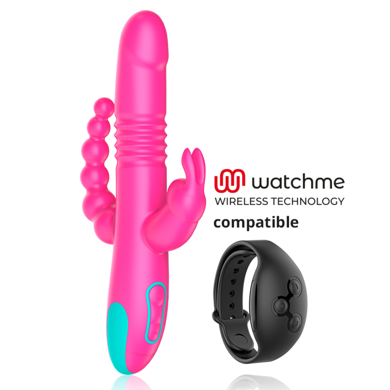 HAPPY LOKY - DONALD TRIPLE STIMULATION : ANAL, G-SPOT & CLITORAL WATCHME TECHNOLOGIE SANS FIL COMPATIBLE