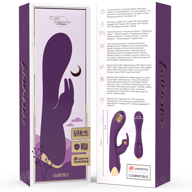 TESORO - LAURENCE RABBIT VIBRADOR WATCHME TECNOLOGÍA INALÁMBRICA COMPATIBLE