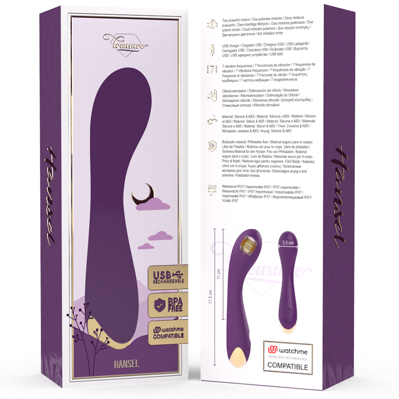 TESORO - HANSEL VIBRADOR PUNTO G WATCHME TECNOLOGÍA INALÁMBRICA COMPATIBLE