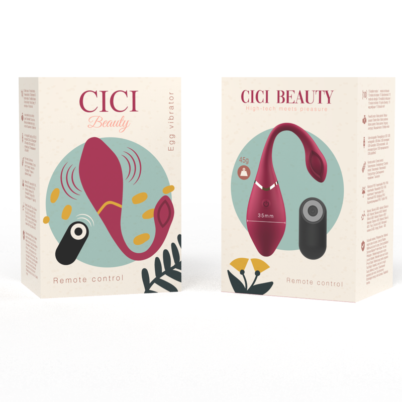 CICI BEAUTY - VIBRADOR DE HUEVO DE SILICONA PREMIUM CON CONTROL REMOTO