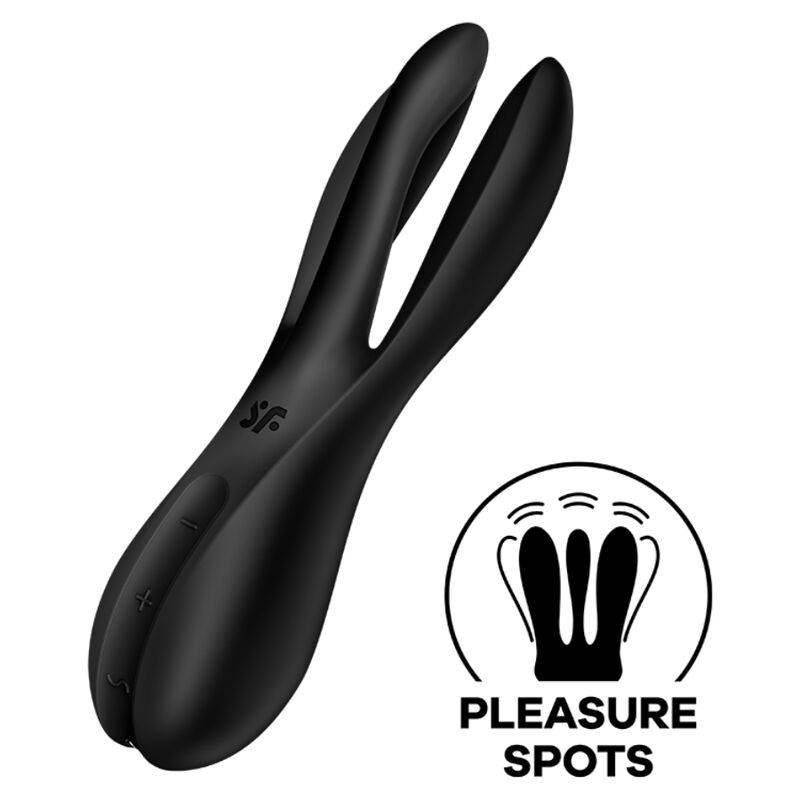 SATISFYER - TRÍO 2 VIBRADOR NEGRO