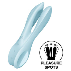 SATISFYER - TRÍO 1 VIBRADOR AZUL