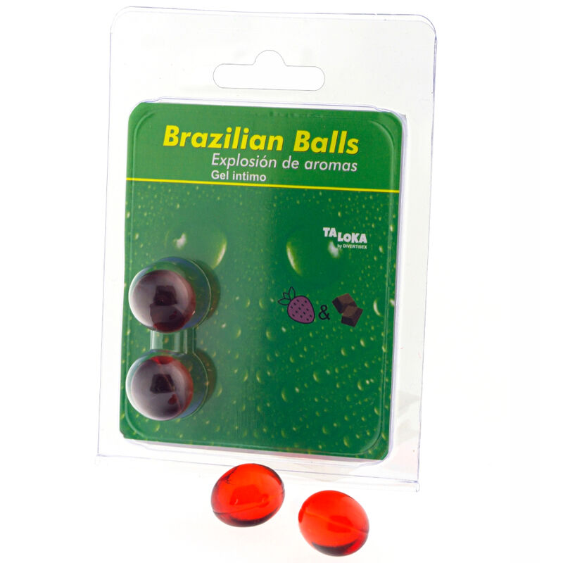 TALOKA - GEL ÍNTIMO 2 BOLAS BRASILEÑAS FRESA Y CHOCOLATE