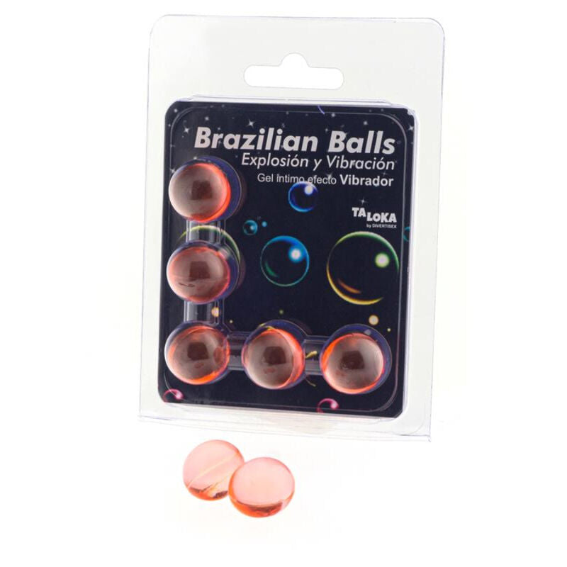 TALOKA - GEL EXCITANTE DE 5 BOLAS BRASILEÑAS CON EFECTO VIBRANTE