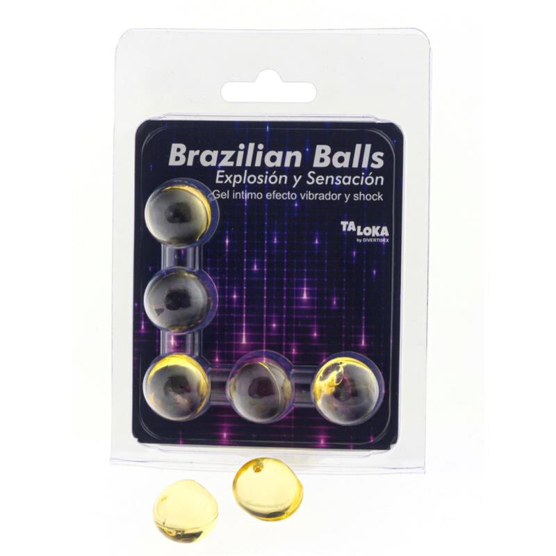 TALOKA - 5 VIBRATING BRAZILIAN BALLS &amp; EXCITING GEL SHOCK EFFECT