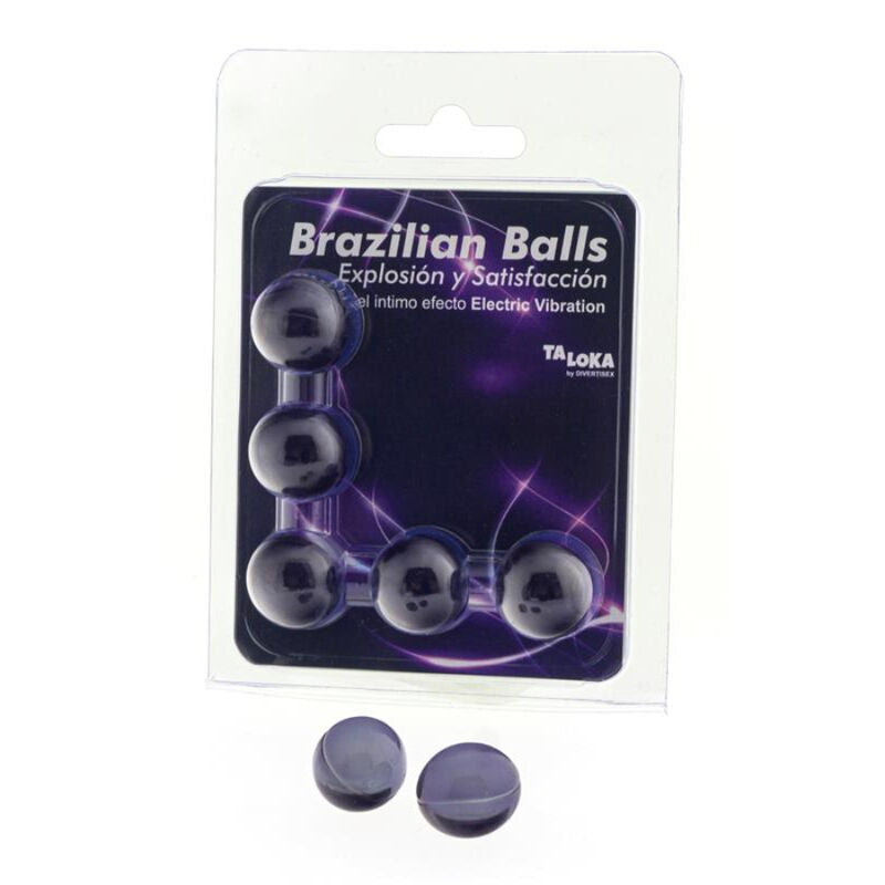 TALOKA - GEL EMOCIONANTE EFECTO VIBRATORIO ELÉCTRICO 5 BOLAS BRASILEÑAS