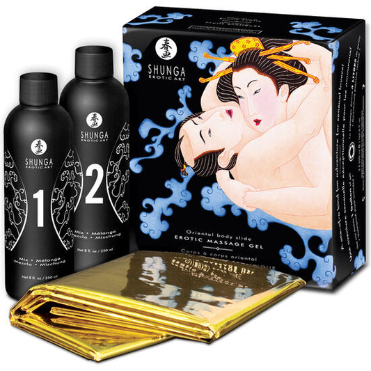 SHUNGA - GEL DE MASSAGE ÉROTIQUE ORIENTAL CORPS À CORPS AUX FRUITS EXOTIQUES