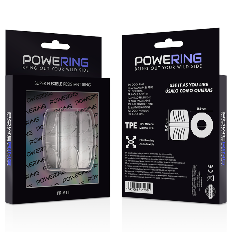 POWERING - ANILLO PARA EL PENE SUPER FLEXIBLE Y RESISTENTE 5 CM PR11 CLARO