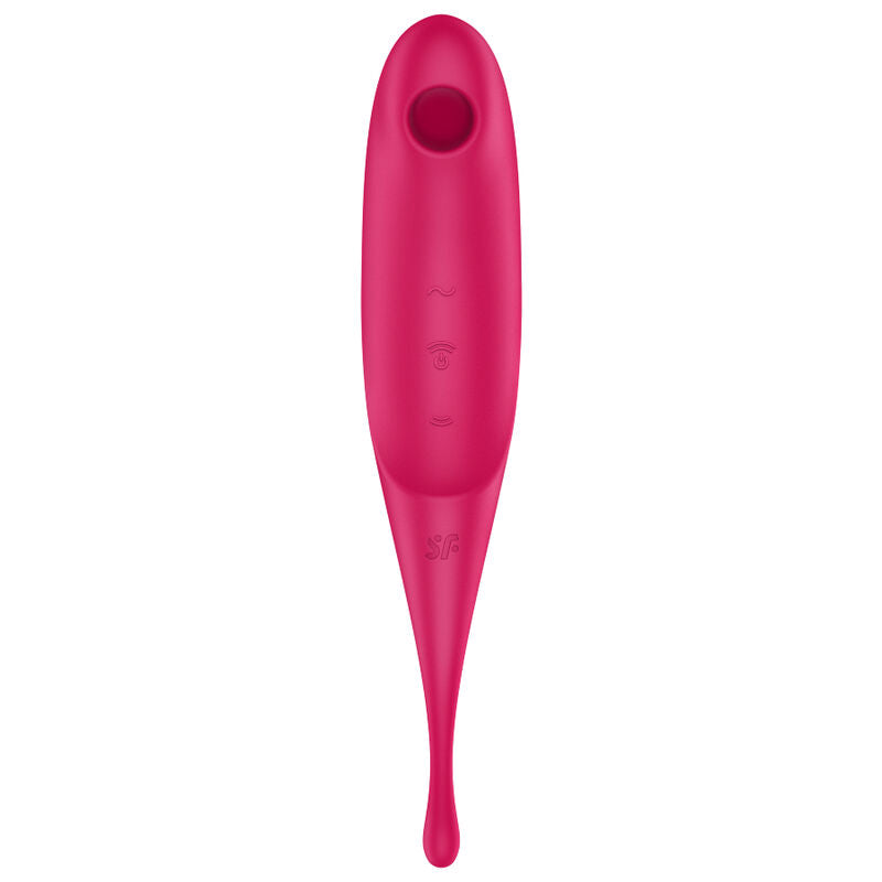 SATISFYER - TWIRLING PRO AIR PULSE RED STIMULATOR AND VIBRATOR