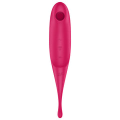 SATISFYER - TWIRLING PRO AIR PULSE RED STIMULATOR AND VIBRATOR