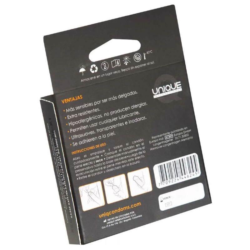 UNIQ - CLASSIC LATEX FREE CONDOMS 3 UNITS