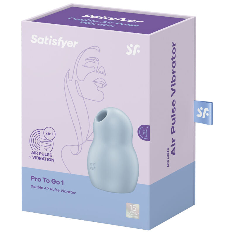 SATISFYER - ESTIMULADOR DE PULSO DE AIRE DOBLE Y VIBRADOR PRO TO GO 1 ROJO