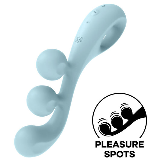 SATISFYER - VIBRATEUR MULTI TRI BALL 2 BLEU