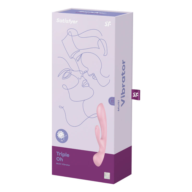 SATISFYER - VIBRACIÓN HÍBRIDA TRIPLE OH ROSA