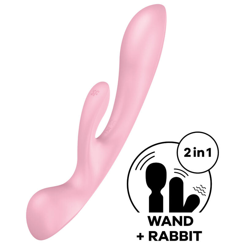 SATISFYER - VIBRATION HYBRIDE TRIPLE OH ROSE