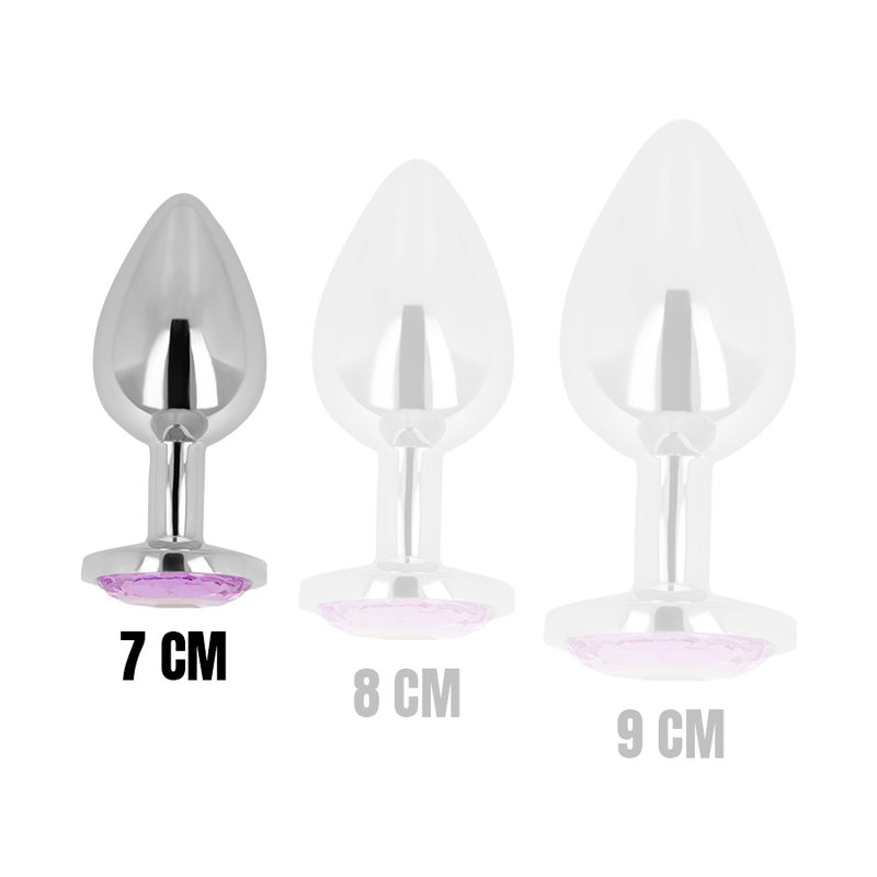 OHMAMA - PLUG ANAL CON CRISTAL MORADO 7 CM