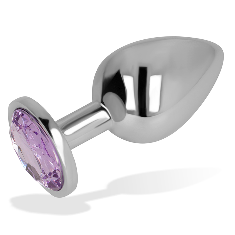 OHMAMA - PLUG ANAL CON CRISTAL MORADO 9 CM