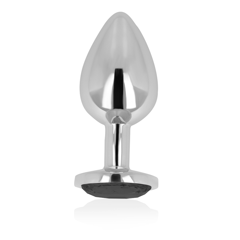 OHMAMA - PLUG ANAL AVEC CRISTAL NOIR 8 CM