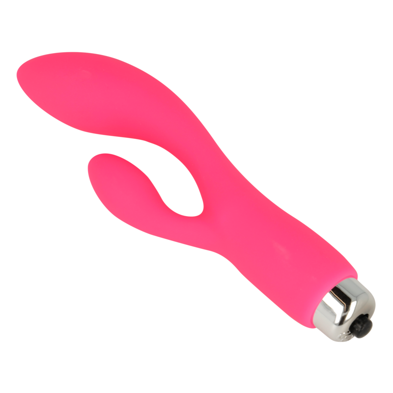 OHMAMA - VIBRADOR CON CONEJO 12.5 CM ROSA