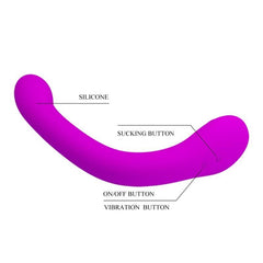 PRETTY LOVE - ALEX VIBRATOR AND CLITORIS SUCTION CUP LILAC