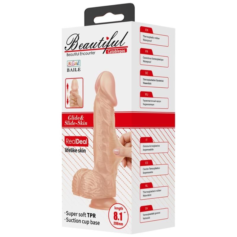 BAILE - BEAUTIFUL MEETING CATOBLEPAS DILDO FLEXIBLE REALISTA 20.6 CM NATURAL