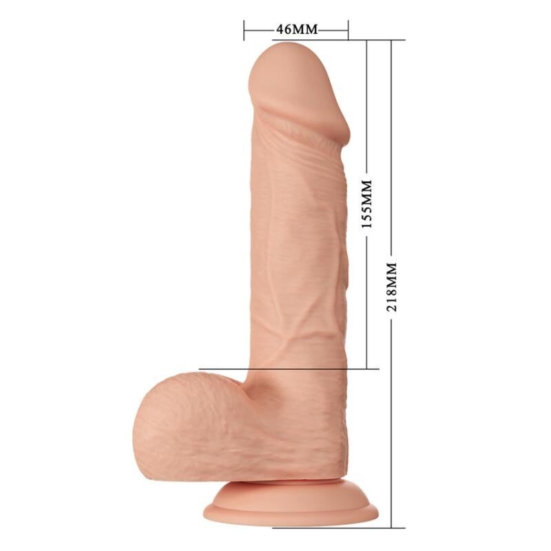 BAILE - BEAUTIFUL MEETING BAHAMUT DILDO REALISTA FLEXIBLE 21.8 CM NATURAL