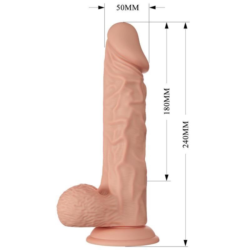 BAILE - BEAUTIFUL MEETING BURAQ DILDO REALISTA FLEXIBLE 24 CM NATURAL